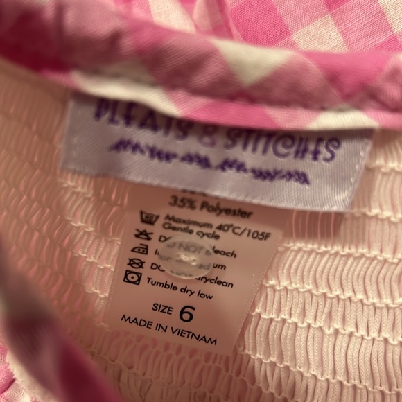 Pleats & Stitches smocked pink rabbit dress size 6 - Picture 6 of 8